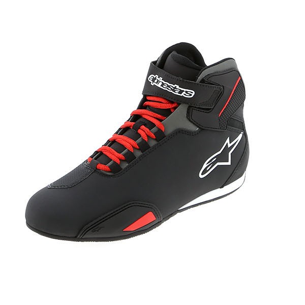 Alpinestars_Sektor_Microfibre_Shoes-Black-Red_front_left_quarter_424314