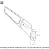 Rizoma_Stealth_Specchietto_Mirror_Honda_CBR650R_BSS032_Dimensions